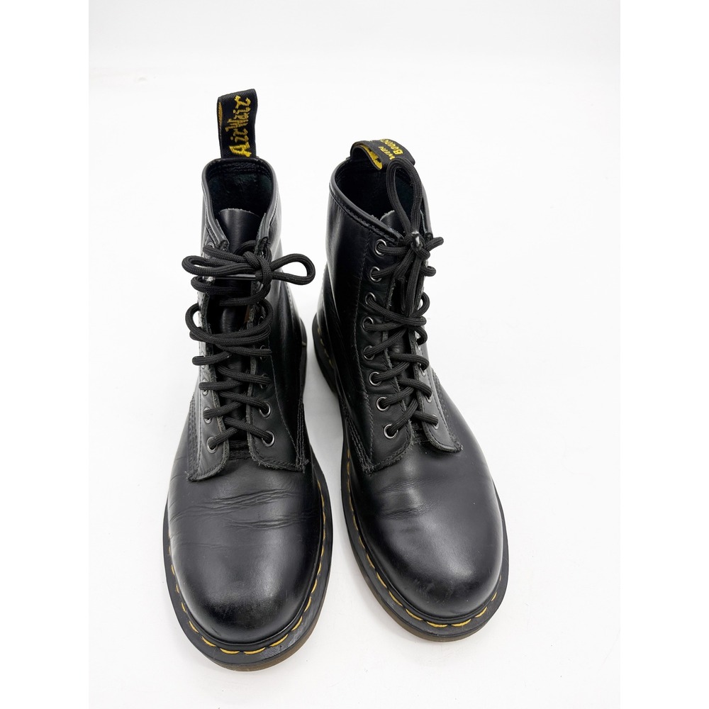 Dr. Martens 1460 Smooth Leather 8 Eye Lace Up Boots Black Womens 9 Mens 8